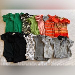 Lot of 13 - Short Sleeve Onesies - Multiple Sizes
